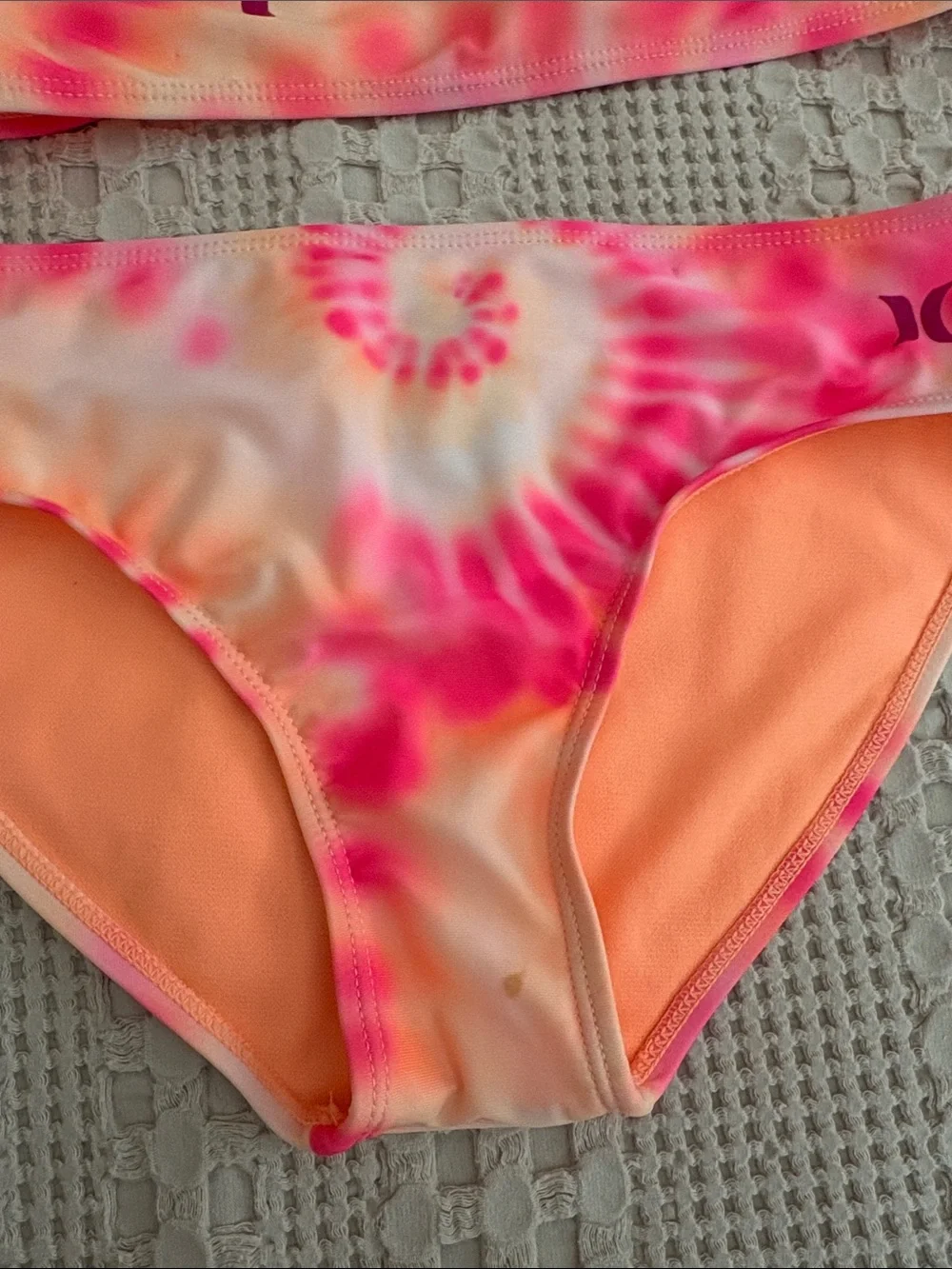 Hurley Pink & Peach Tie-Dye Sport Bikini